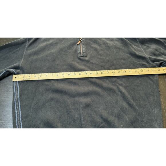 Tommy Bahama Men’s Reversible 1/4 Zip Sweater Size L Black/Brown - Picture 3 of 5